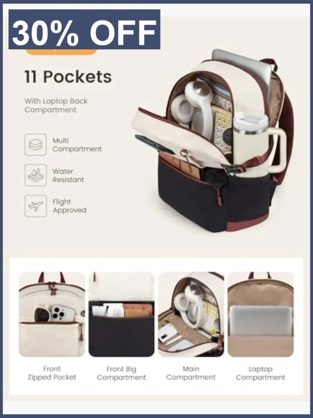 Women's Laptop Backpack 15.6